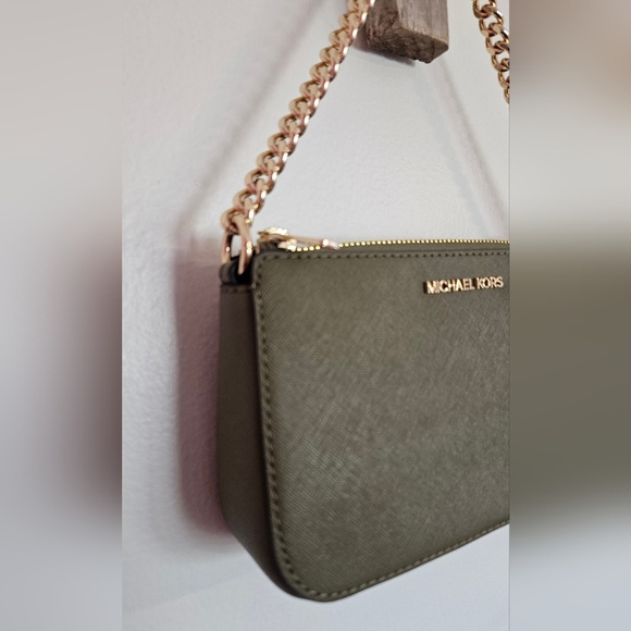 Michael Kors Olive Green Mini Handbag purse - Picture 2 of 6